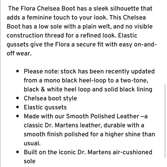 Dr. Martens Flora Chelsea Boot JY004 Women’s 9 Black - Picture 10 of 15